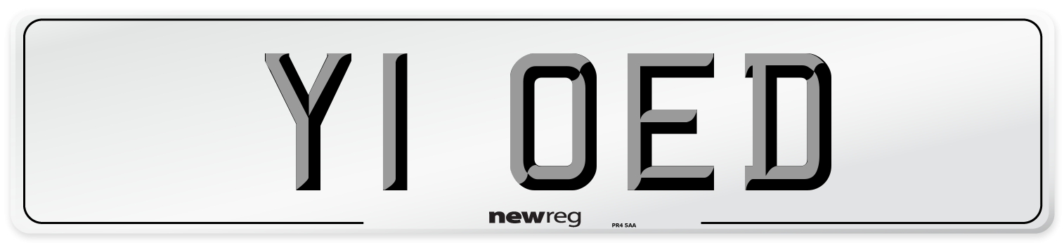Y1 OED Number Plate from New Reg